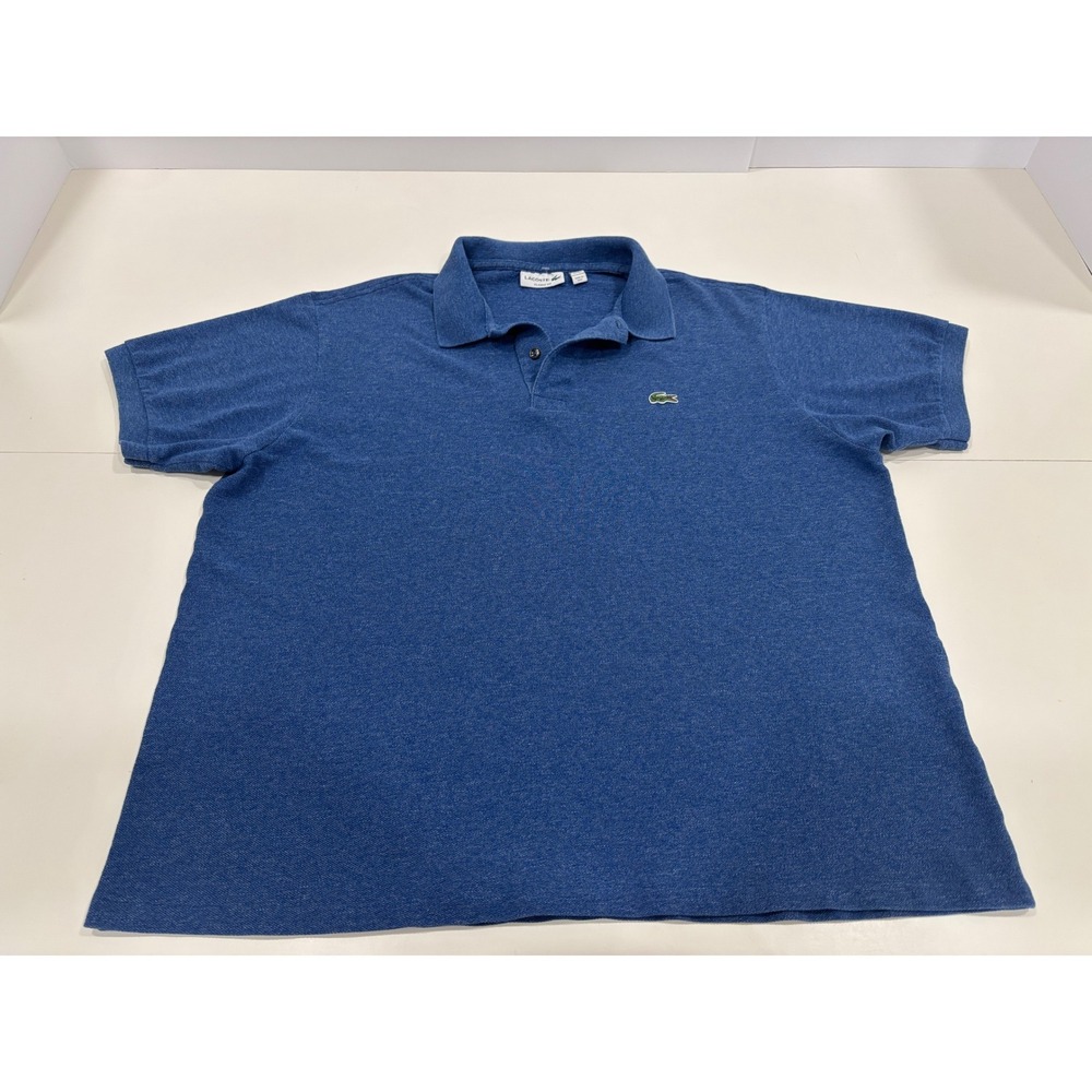 Lacoste Classic Fit Polo Shirt Mens 3XL Blue Heather Short Sleeve Cotton F8455